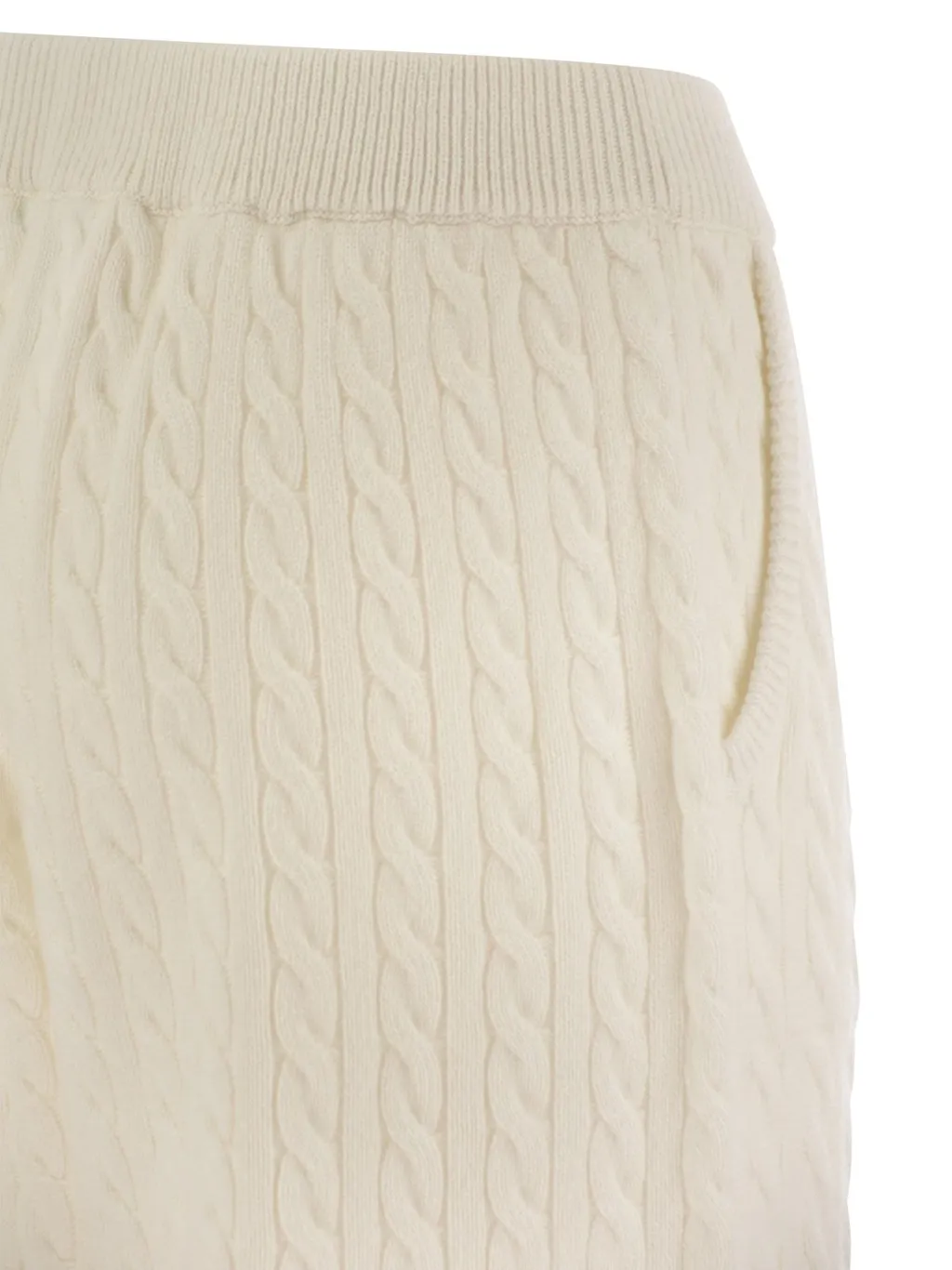 Cable-Knit Straight Leg Trousers