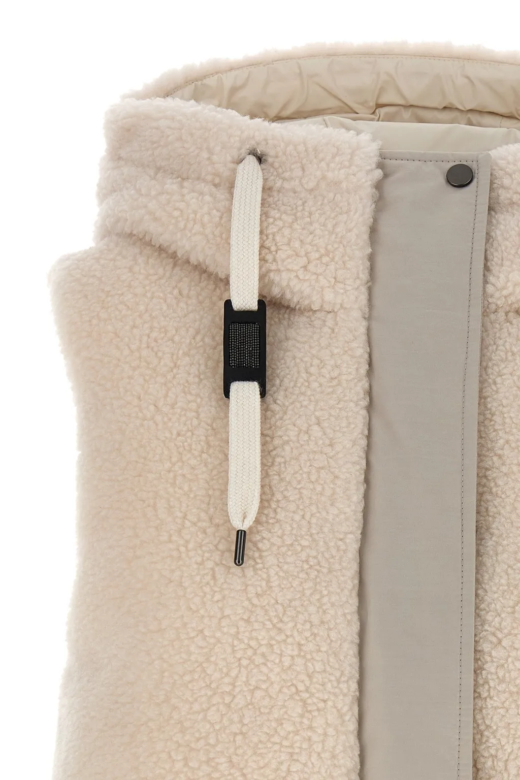 High-Neck Hooded Gilet