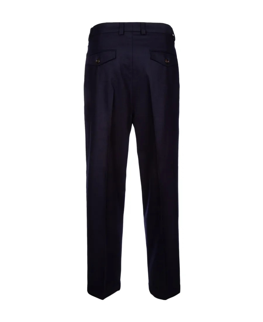 Straight Leg Pleated Tailored Pants