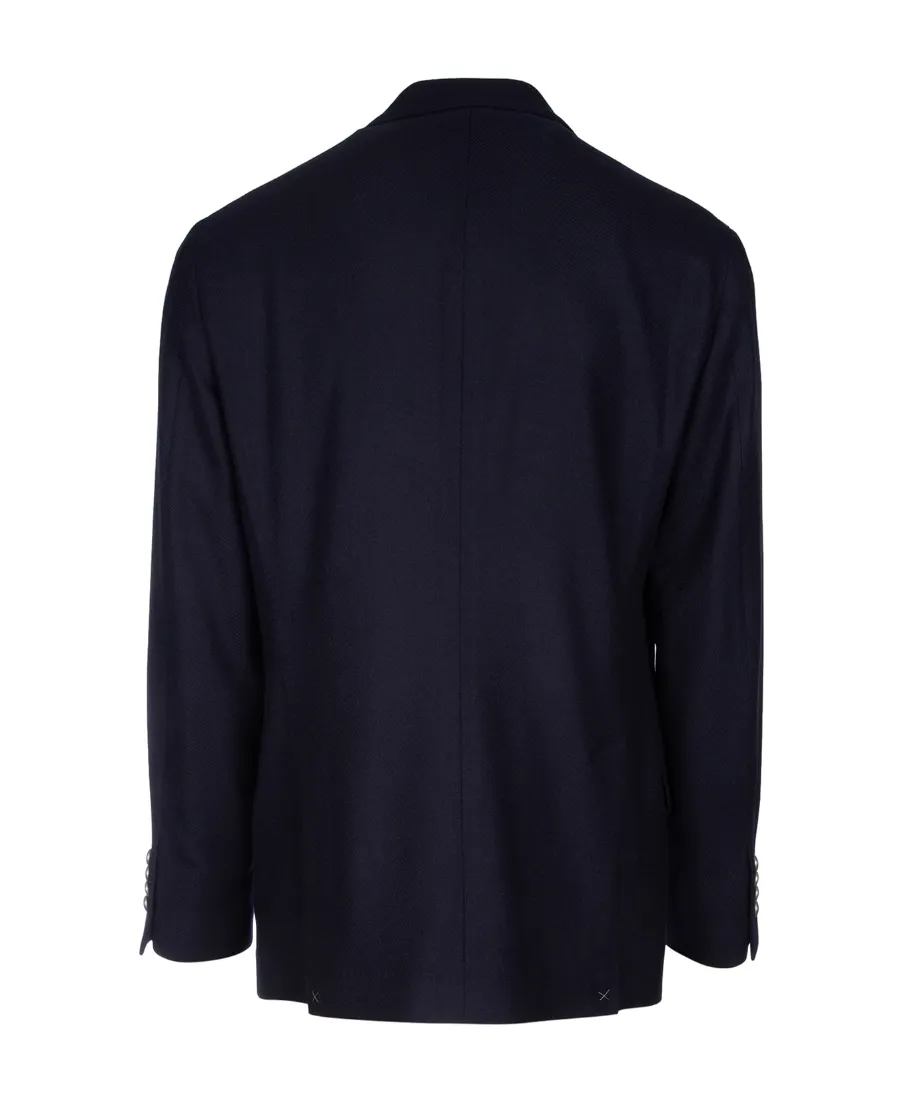 Peak-Lapel Double-Breasted Tailored Blazer