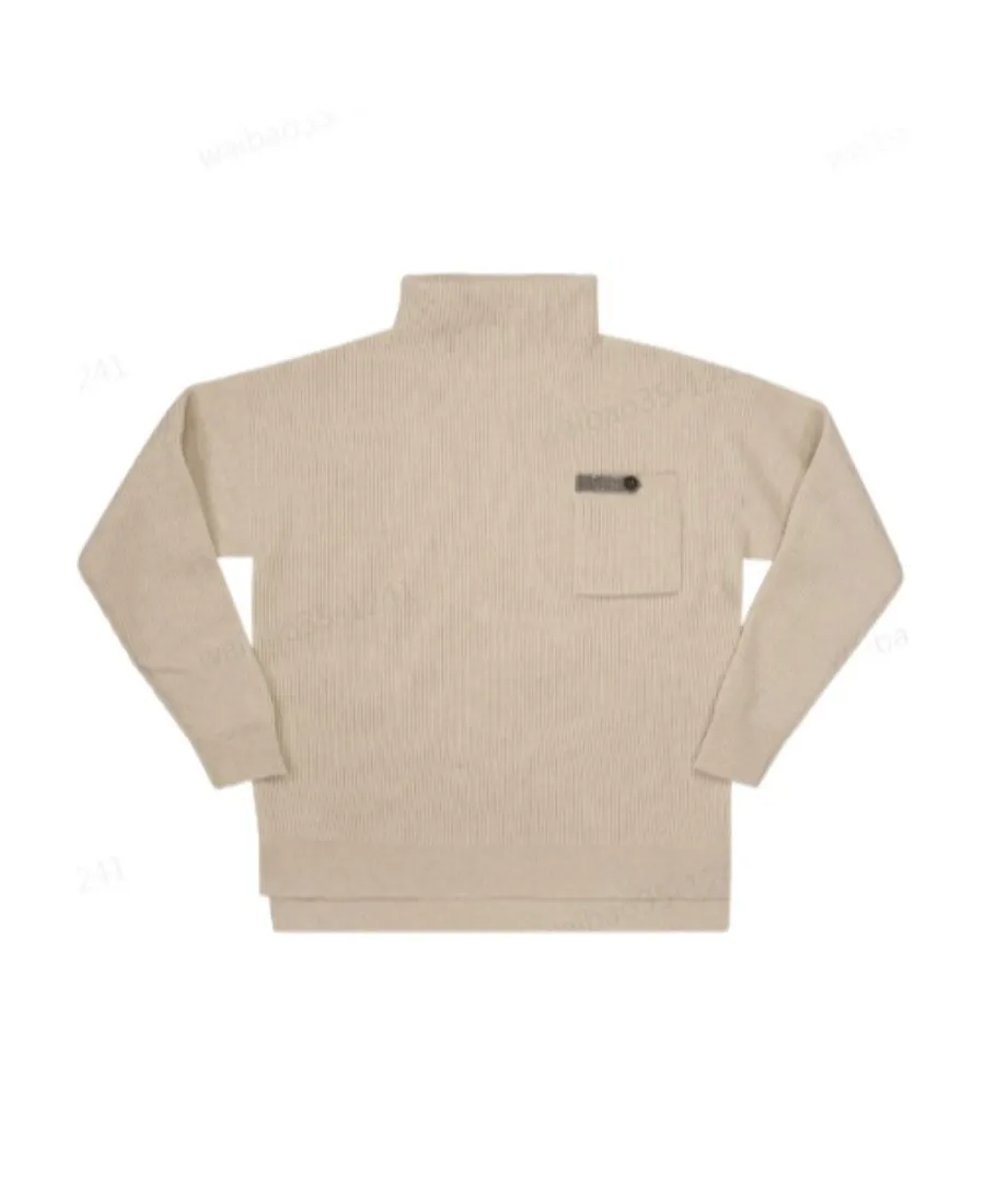 Mock-Neck Ribbed-Knitted Jumper