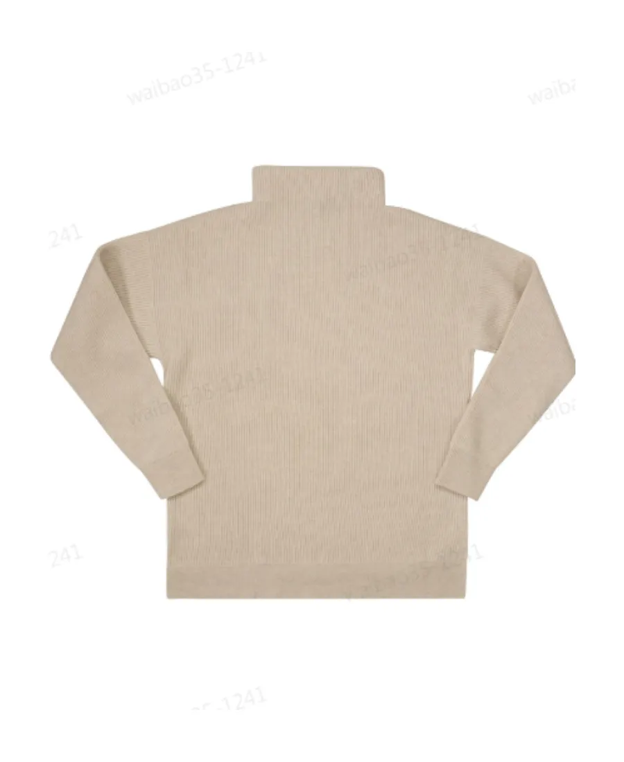 Mock-Neck Ribbed-Knitted Jumper