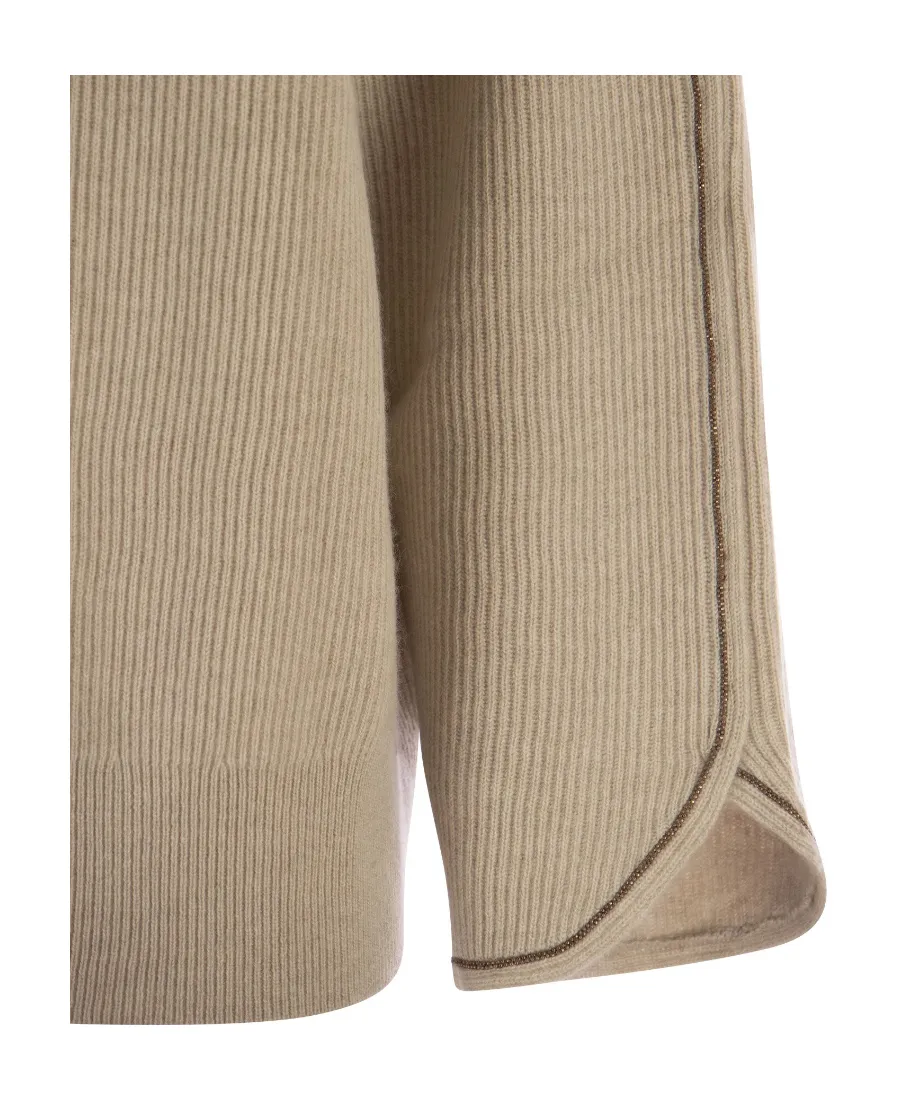 Ribbed Roundneck Knitted Jumper