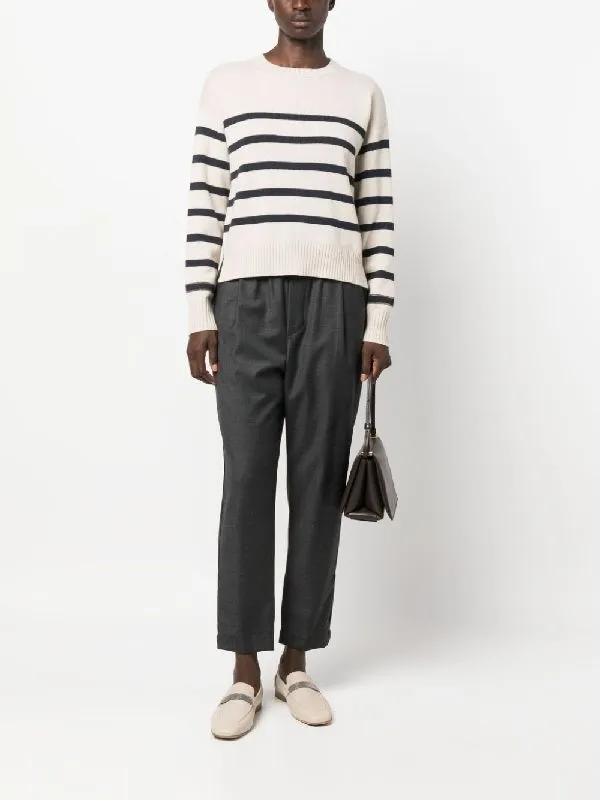 Striped Crew-Neck Cashmere Jumper