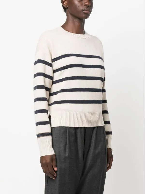 Striped Crew-Neck Cashmere Jumper