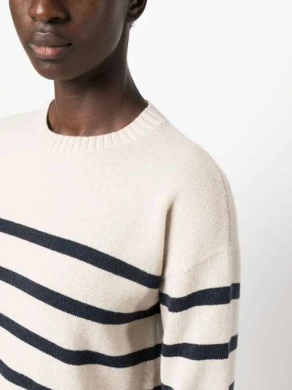 Striped Crew-Neck Cashmere Jumper