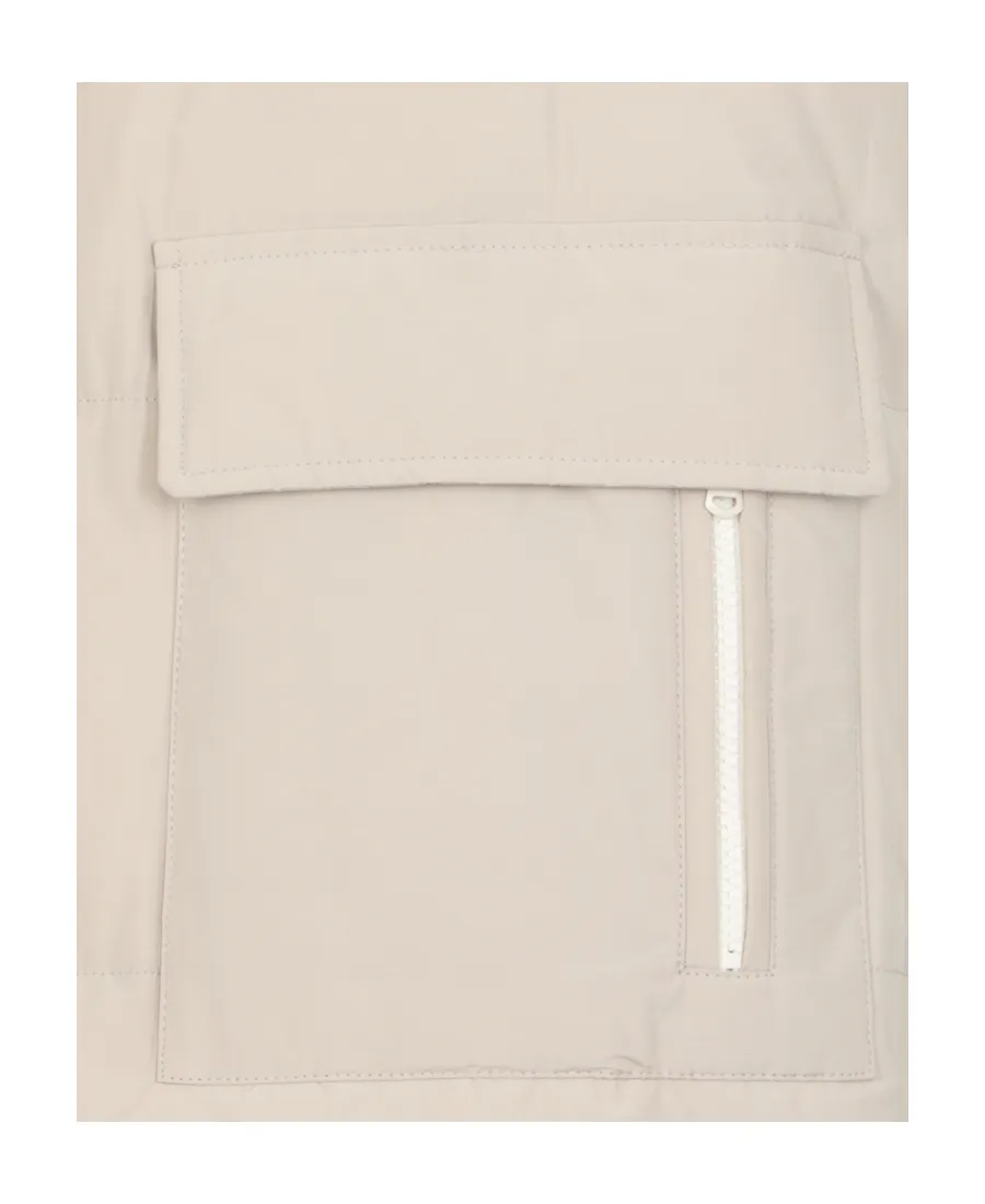 High-Neck Hooded Coat