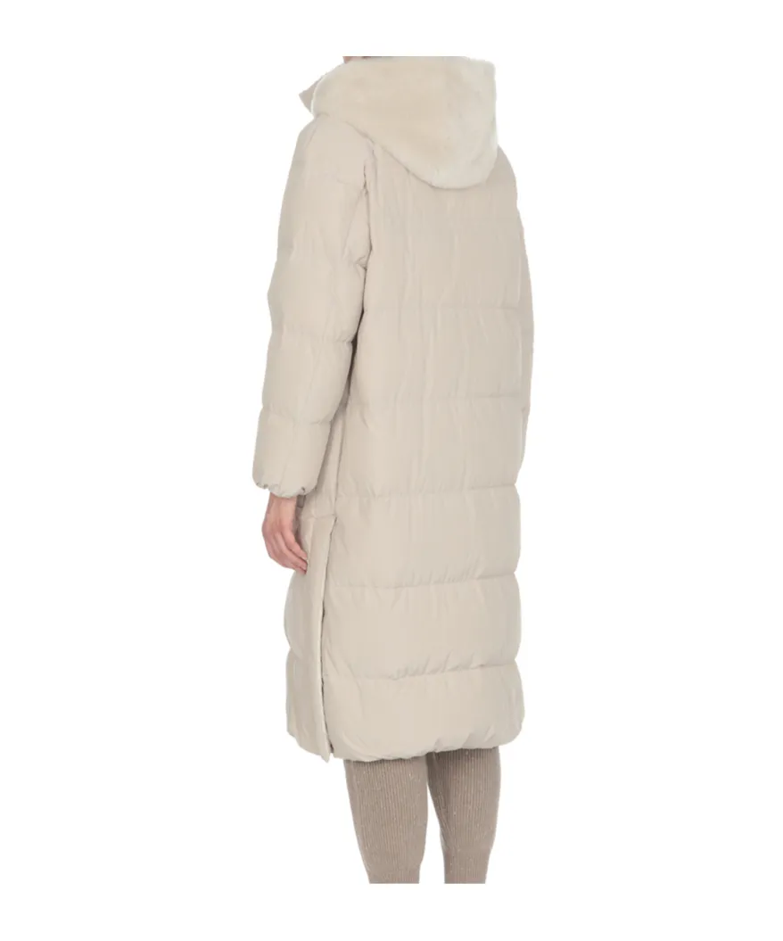 High-Neck Hooded Coat