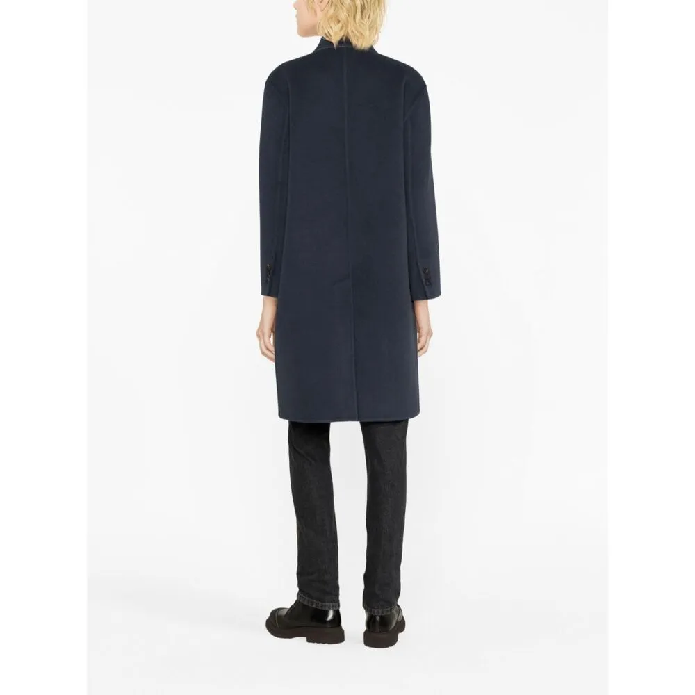 High-Neck Buttoned Coat