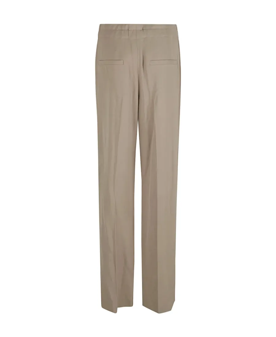 Fluid Wool Straight Leg Trousers