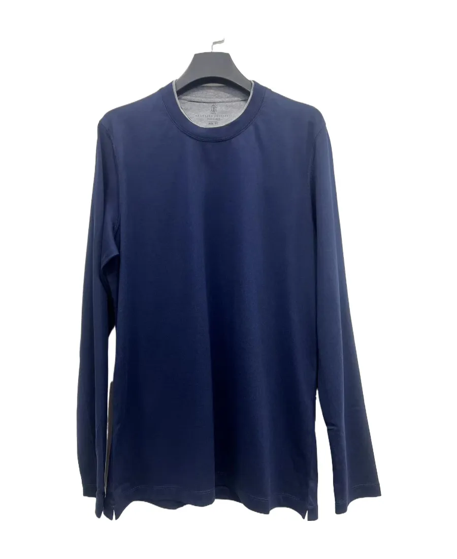 T-Shirt With Round Neck And Long Sleeves