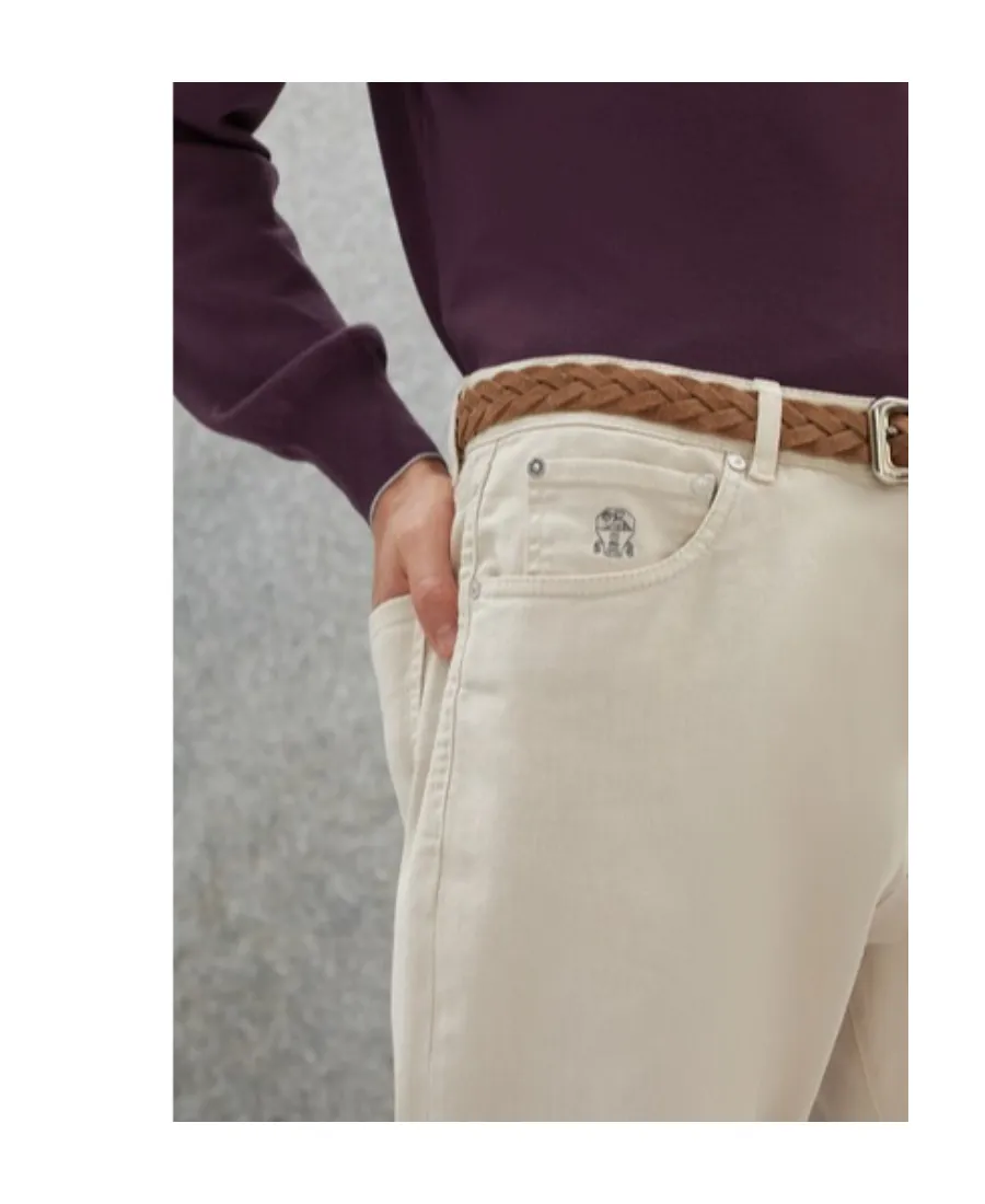 Straight Leg Logo Patch Pants