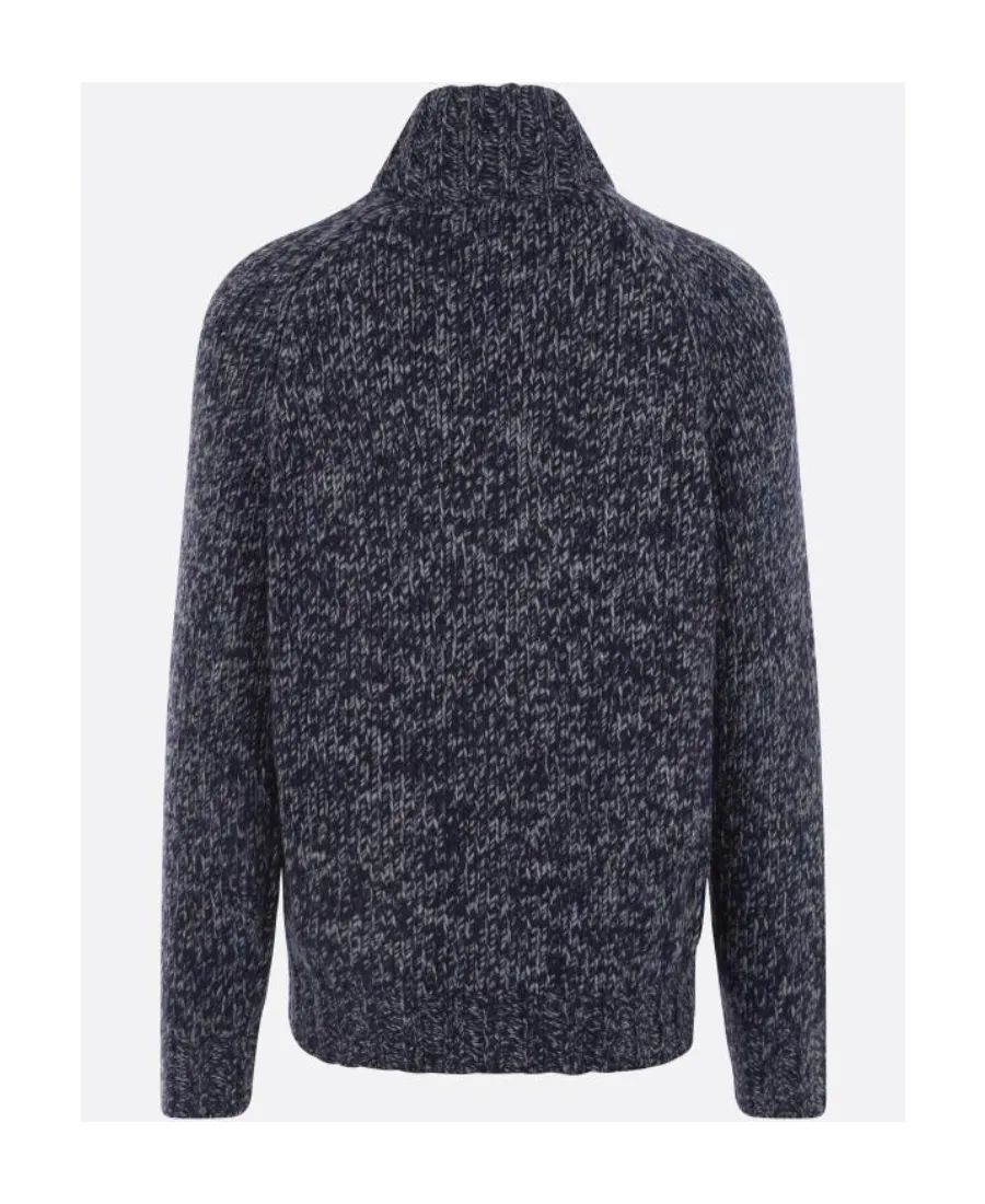 High Neck Zipped Knitted Jumper