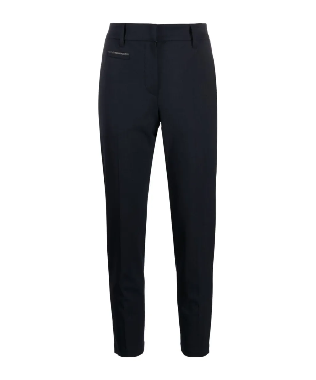 Mid Rise Cropped Trousers
