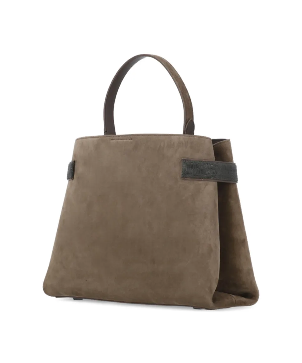 Embellished Top Handle Bag