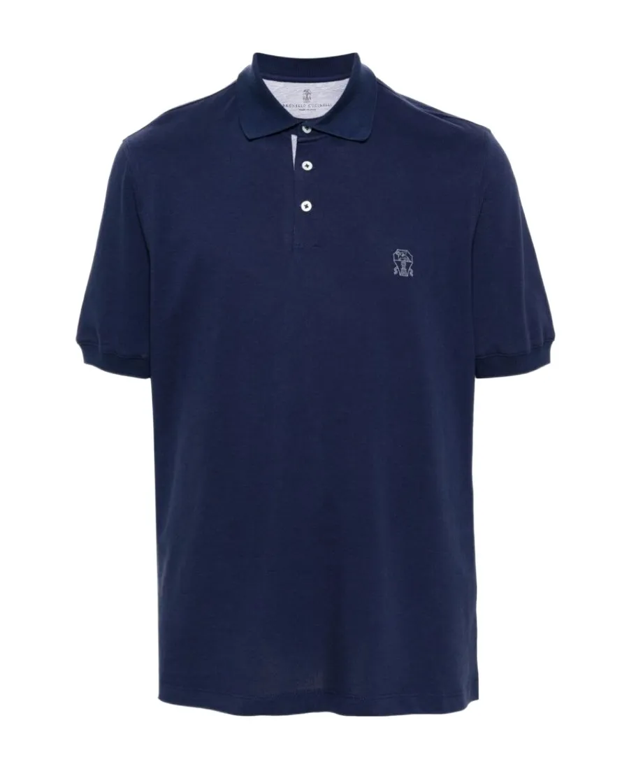 Logo Printed Short-Sleeved Polo Shirt