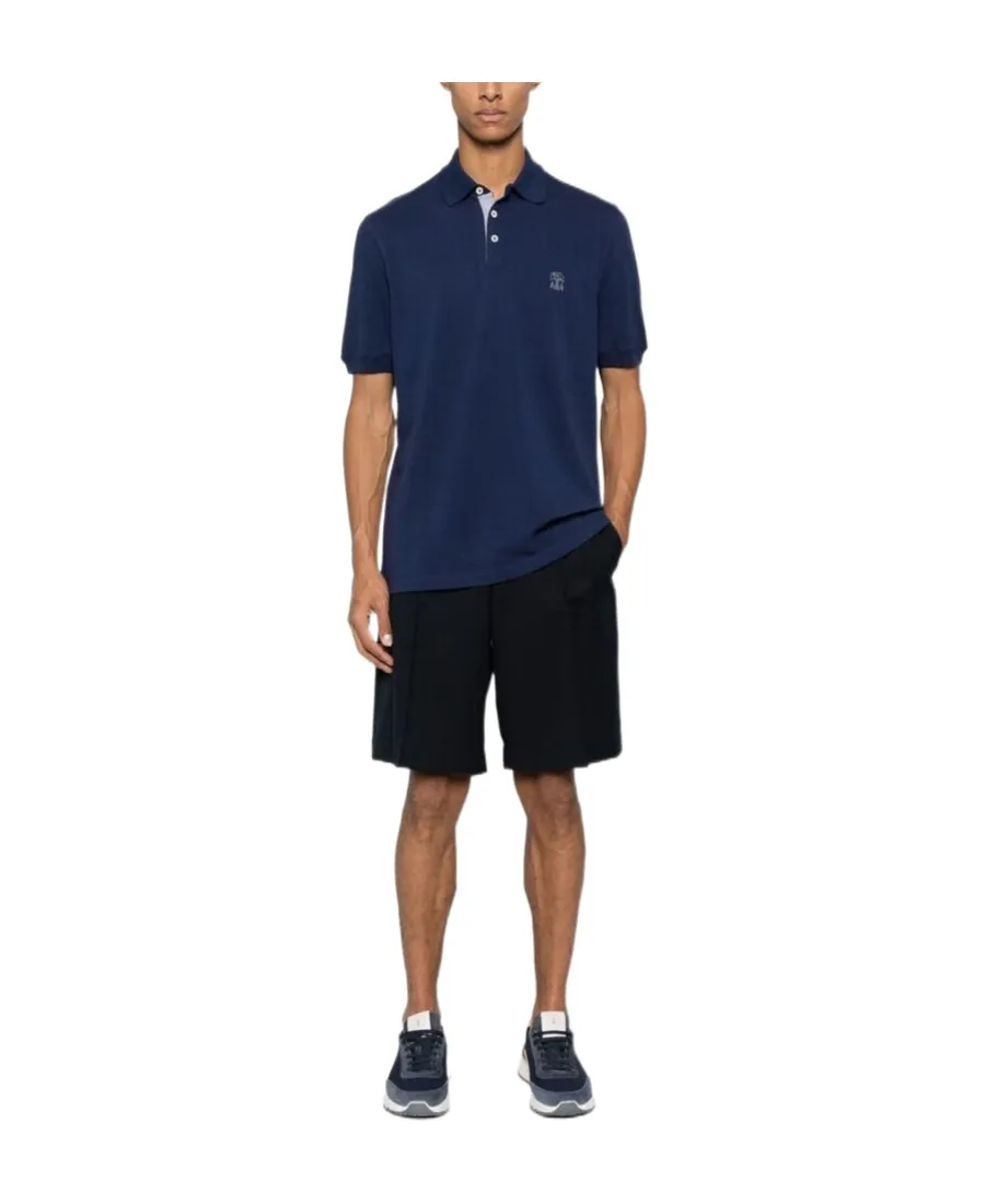 Logo Printed Short-Sleeved Polo Shirt