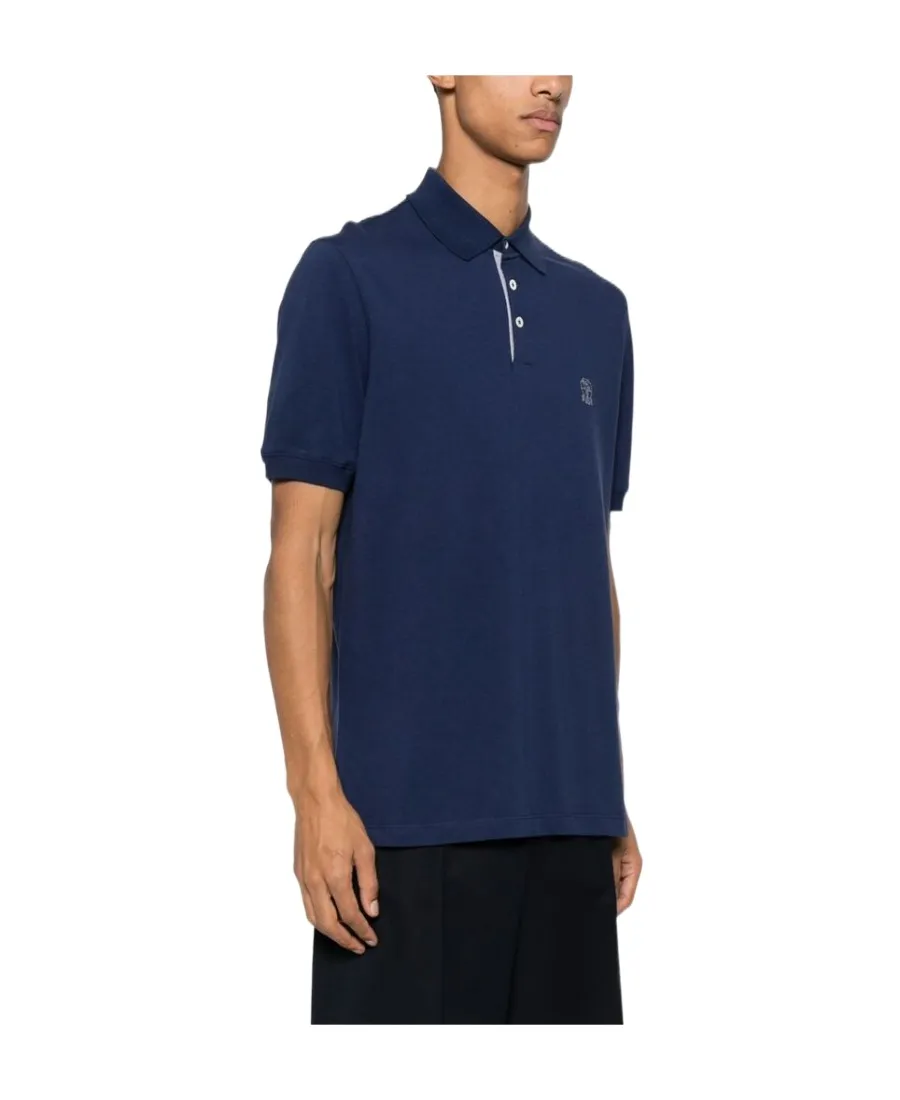Logo Printed Short-Sleeved Polo Shirt