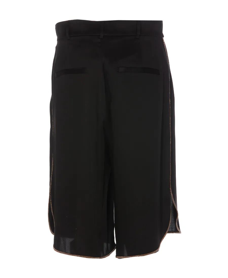 Knee-Length Satin Shorts