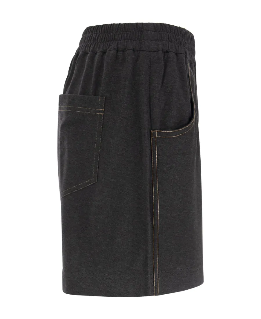 Straight-Leg Cotton Shorts