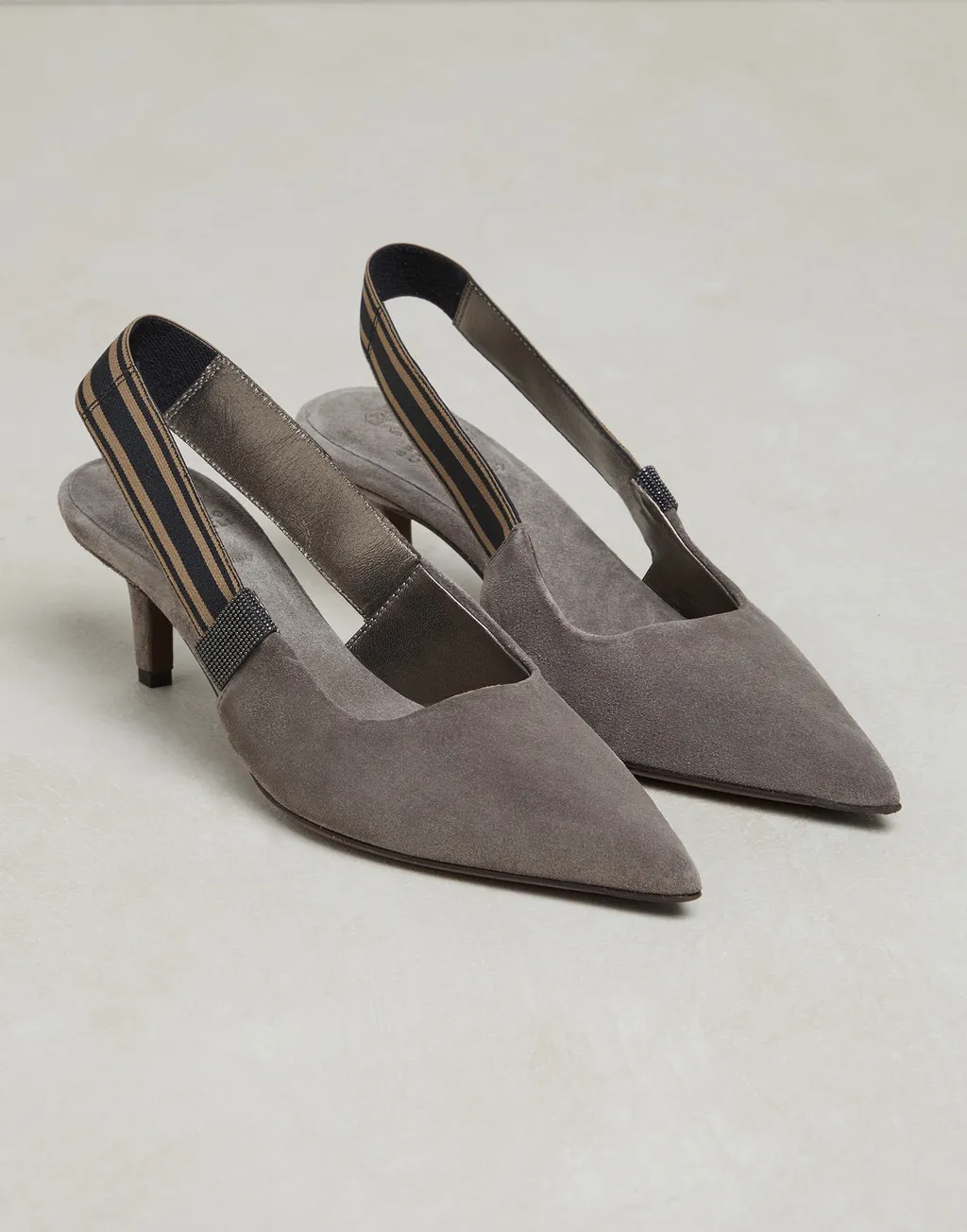 70Mm Pointed Suede Pumps