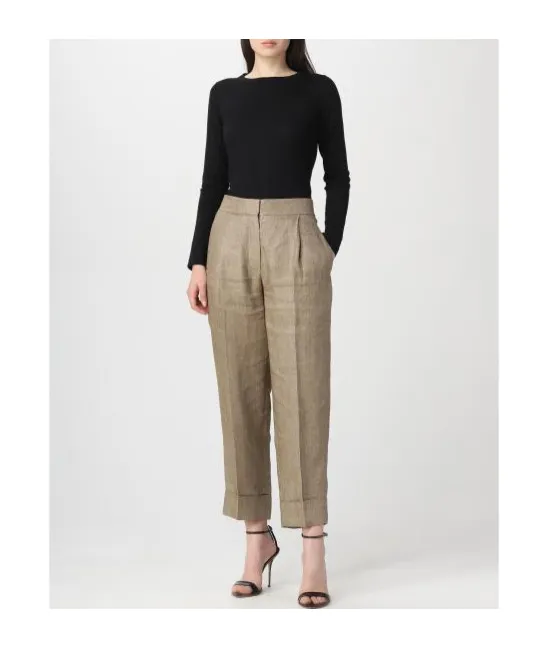 Metallic Long Sleeved Crewneck Sweater