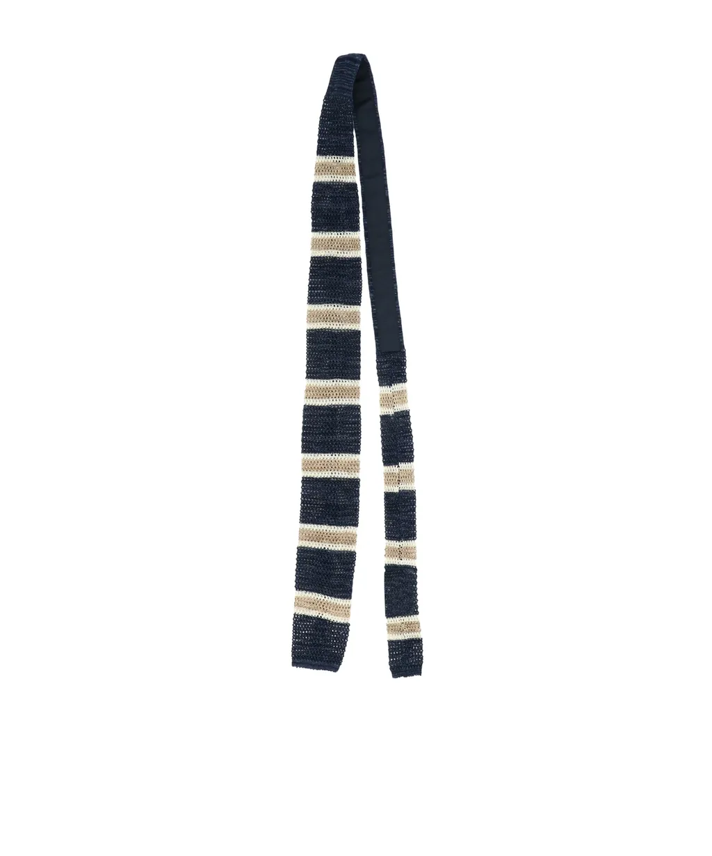 Open-Knit Cotton-Linen Scarf, 1