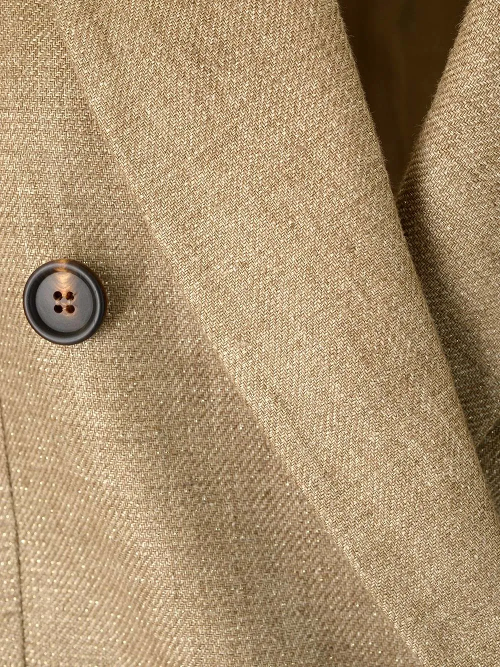 Double-Breasted Buttoned Blazer