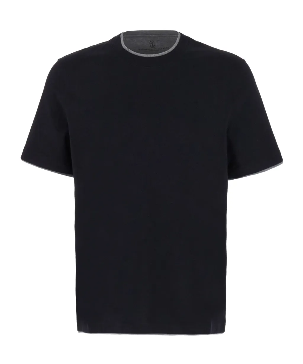 Layered-Effect Crewneck T-Shirt