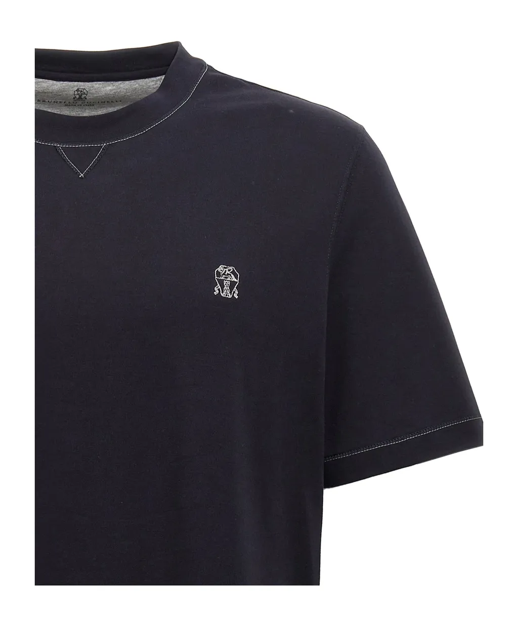 Logo Embroidered Crewneck T-Shirt