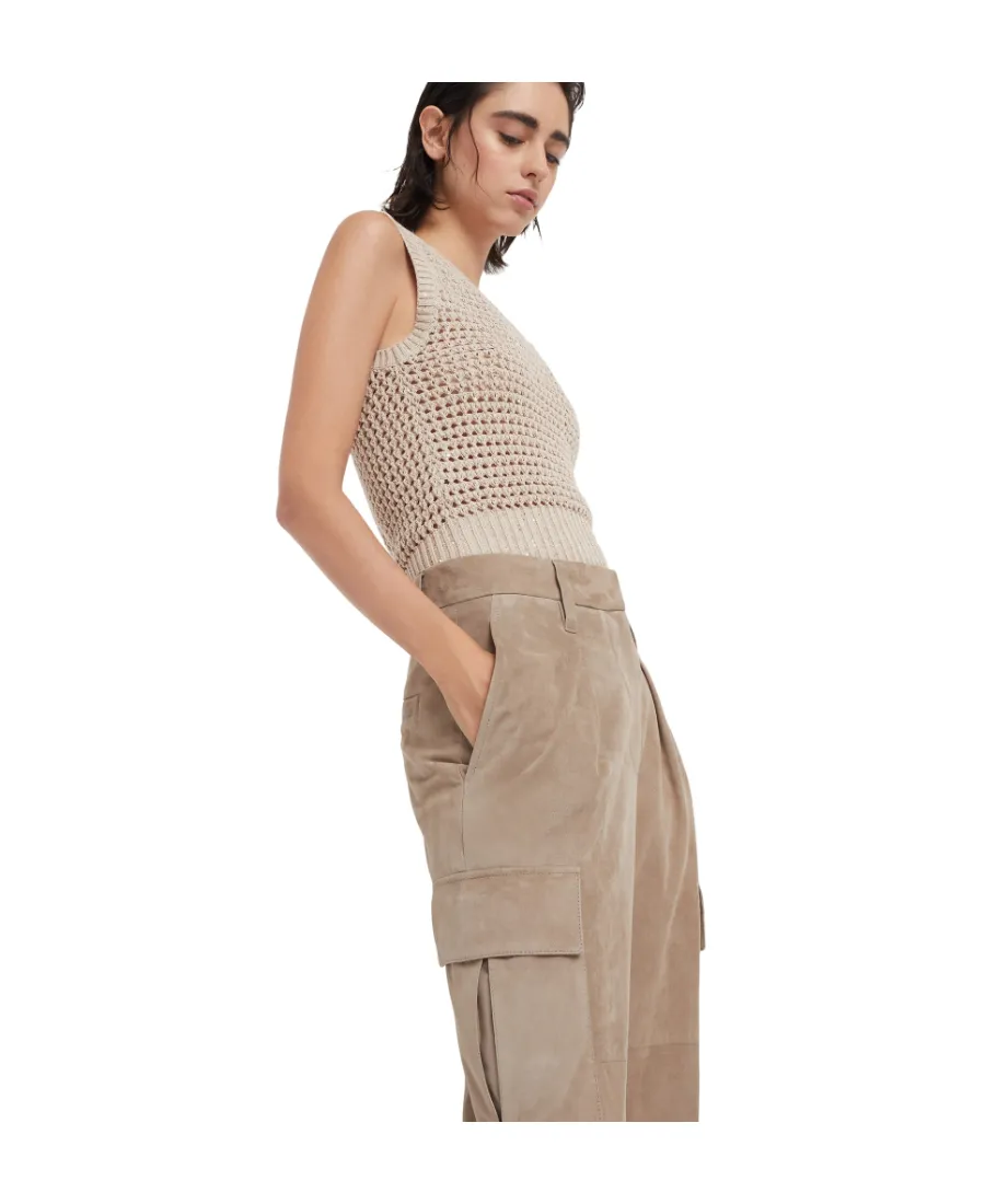 High-Waist Straight-Leg Trousers