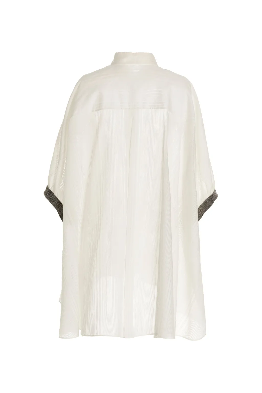 Semi-Sheer Straight Hem Shirt