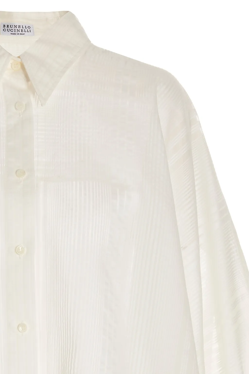 Semi-Sheer Straight Hem Shirt