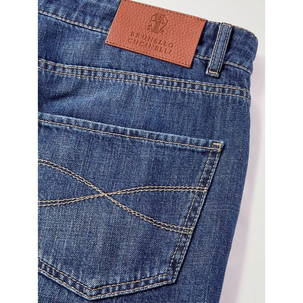 Logo Patch Straight-Leg Jeans