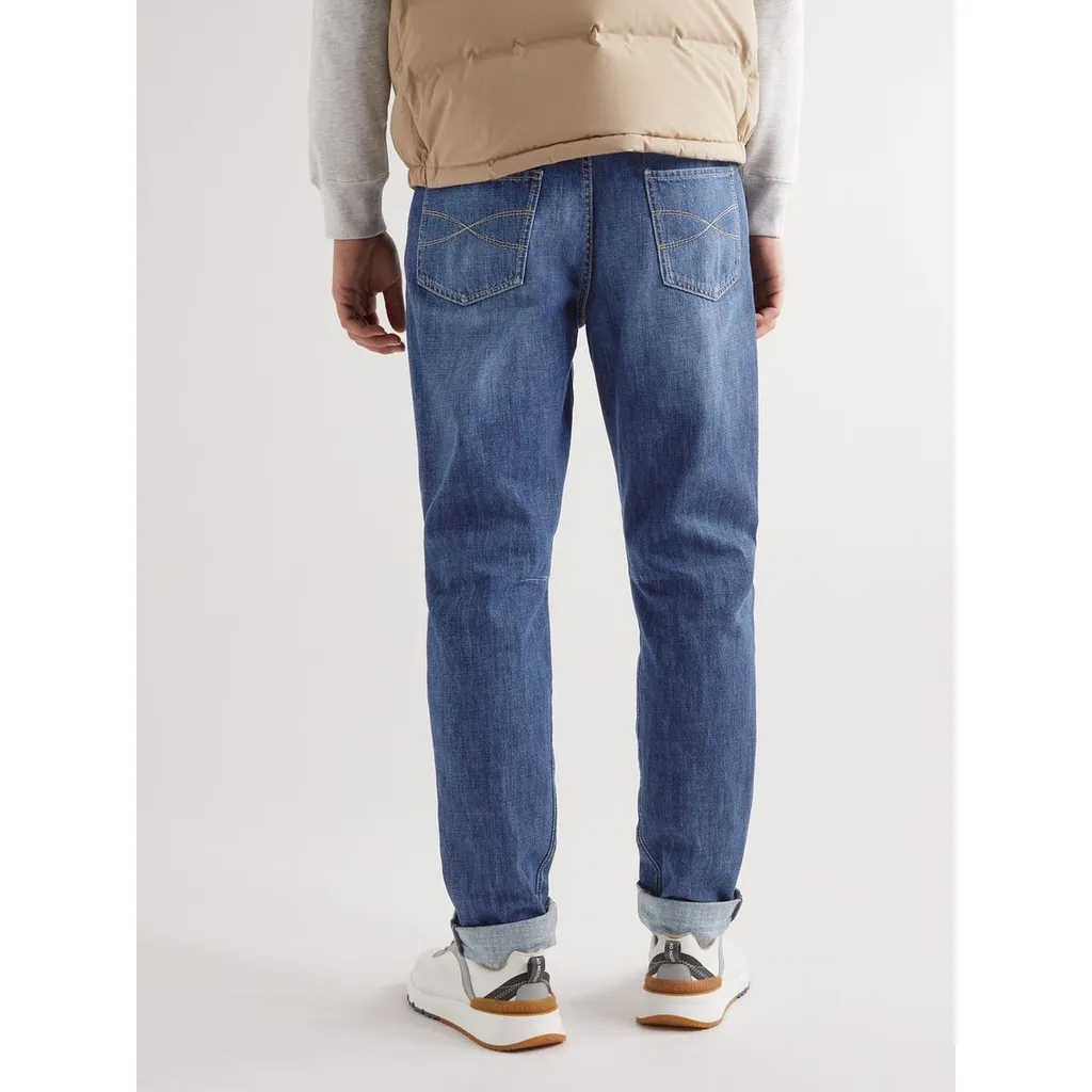 Logo Patch Straight-Leg Jeans