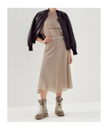 Round-Collar Short-Sleeve Sweater