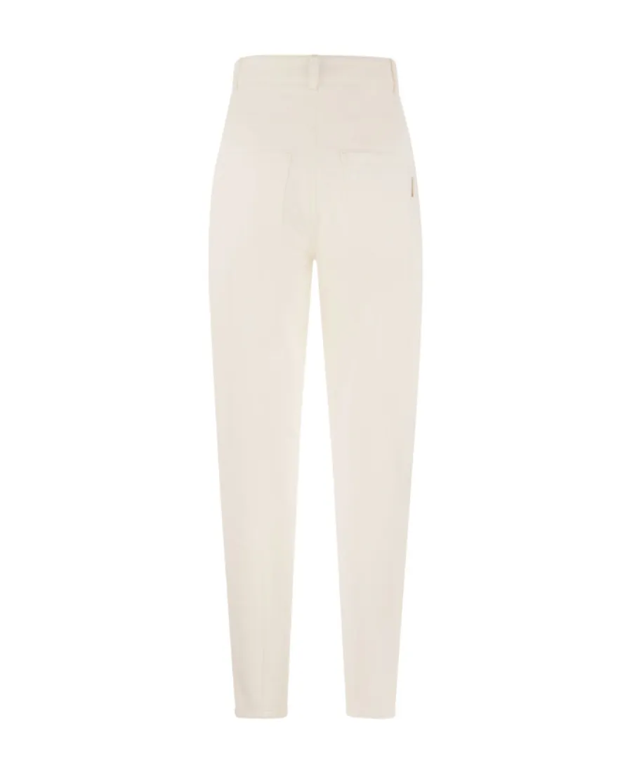 Tapered-Leg Ankle-Length Trousers