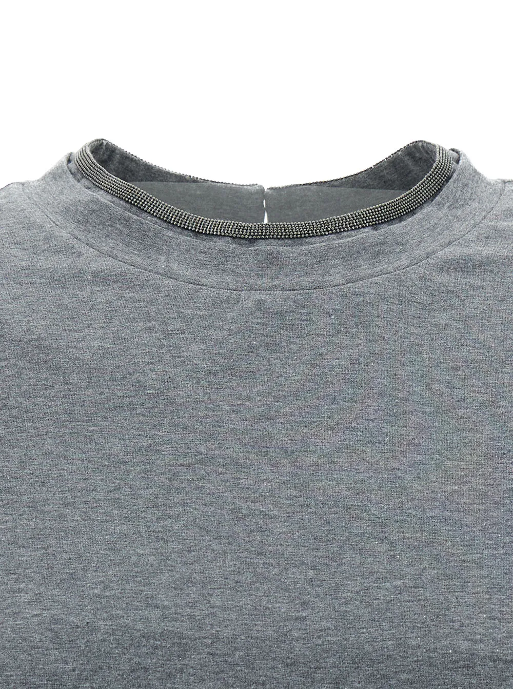 Bead-Detailed Crewneck T-Shirt