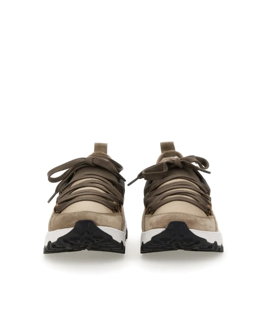 Chunky-Sole Lace-Up Sneakers