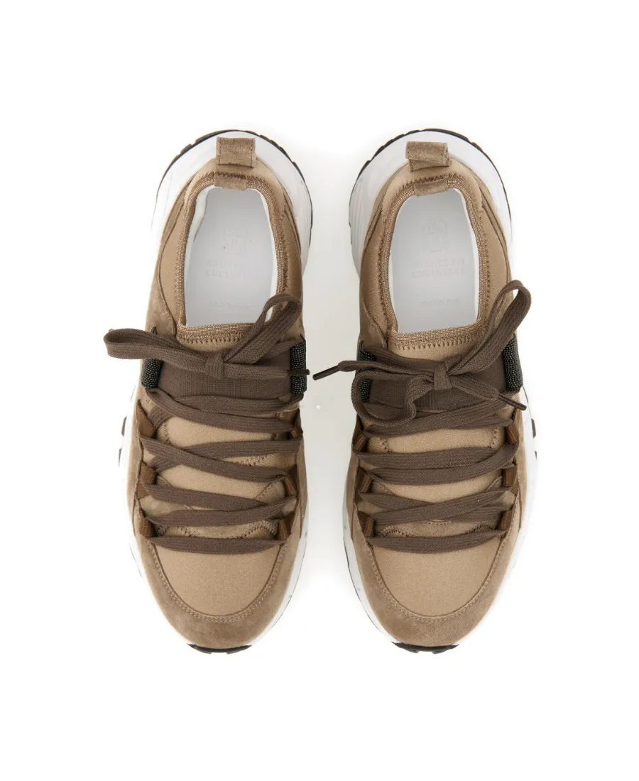 Chunky-Sole Lace-Up Sneakers