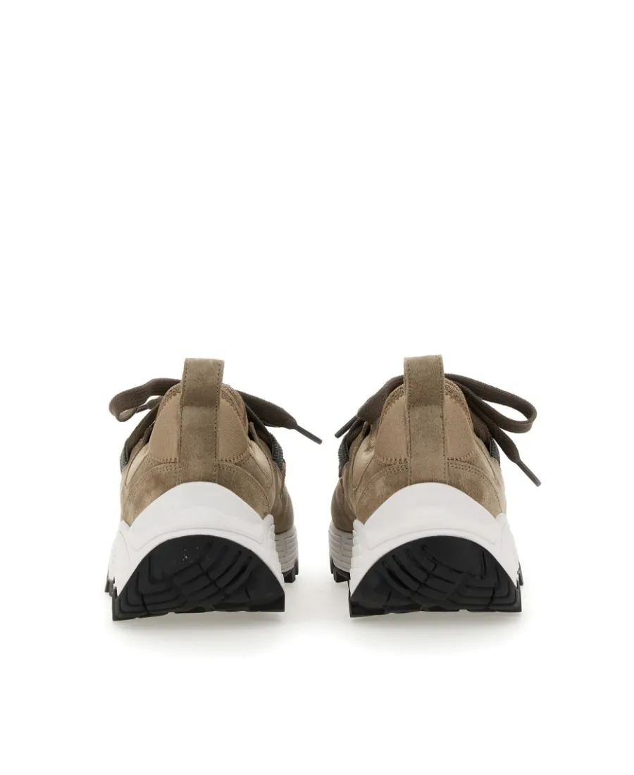 Chunky-Sole Lace-Up Sneakers