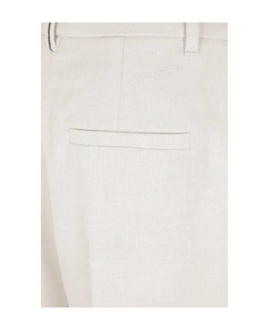 Pleated Straight Leg Trousers