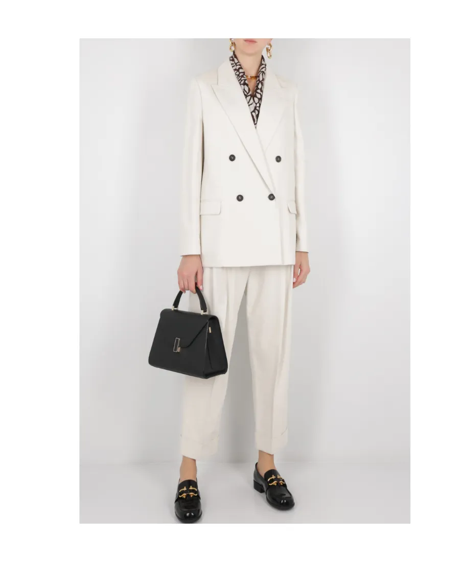 Pleated Straight Leg Trousers