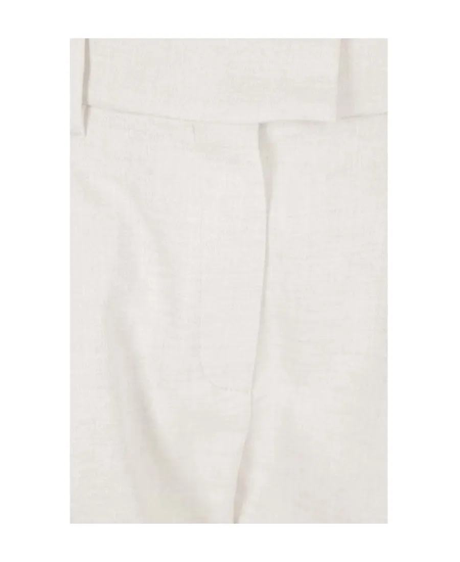 Pleated Straight Leg Trousers