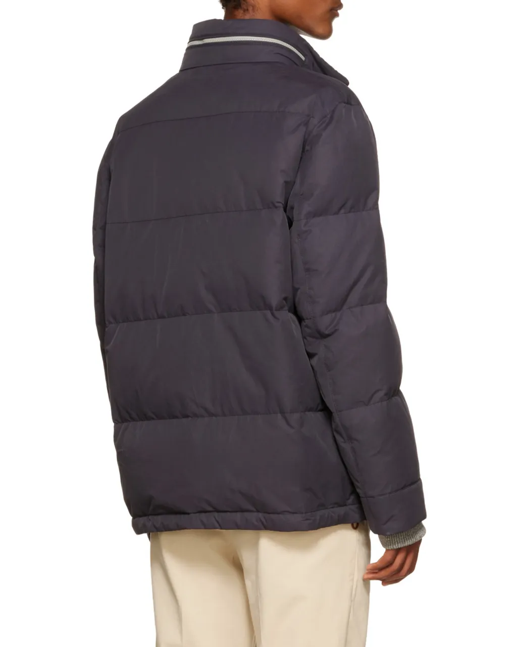 Standing Collar Logo Cotton Suit