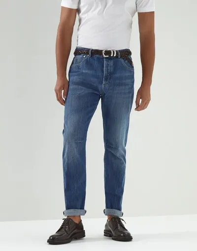 Logo-Patch Straight-Leg Jeans