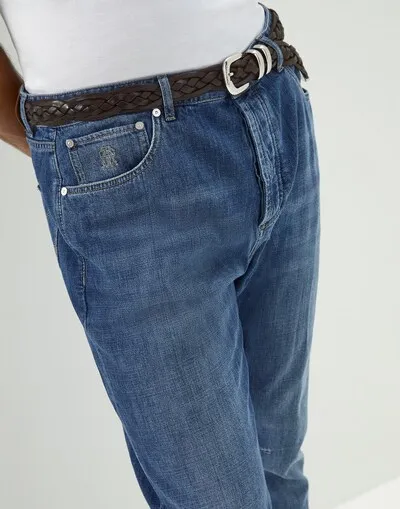 Logo-Patch Straight-Leg Jeans