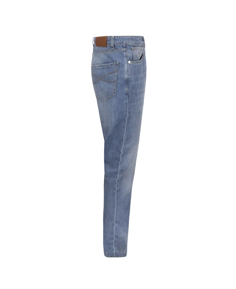 Logo Patch Straight-Leg Jeans