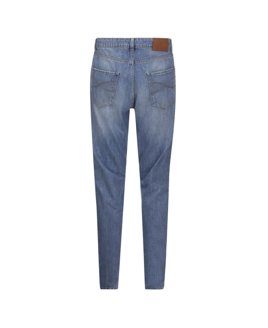 Logo Patch Straight-Leg Jeans