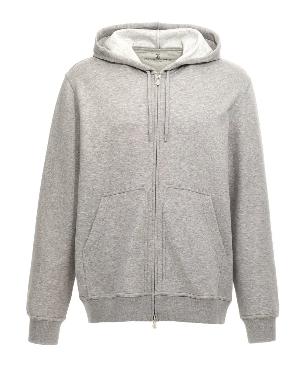 Zip-Up Drawstring Hoodie